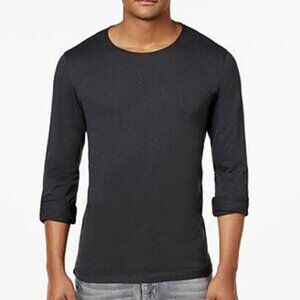 INC Lead Gray Men's Long-Sleeve Crew Neck T-Shirt - XL